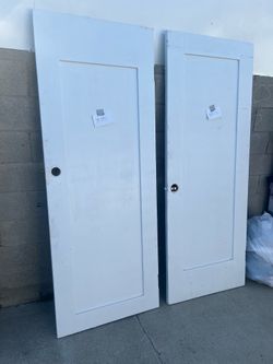 2 solid wood doors