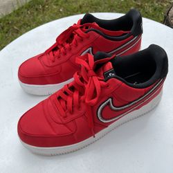 Nike Air Force 1 Reverse Stitch University Red