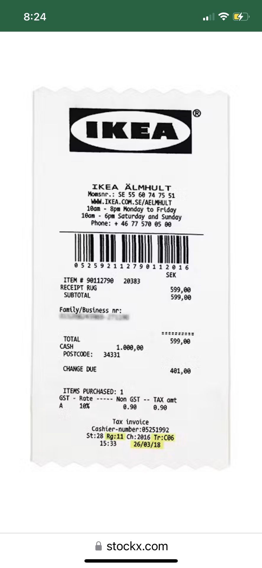 Virgil Abloh x IKEA MARKERAD RECEIPT Rug 201x89 CM White Black for Sale in North Plainfield NJ OfferUp
