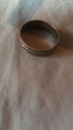 Men silver wedding band