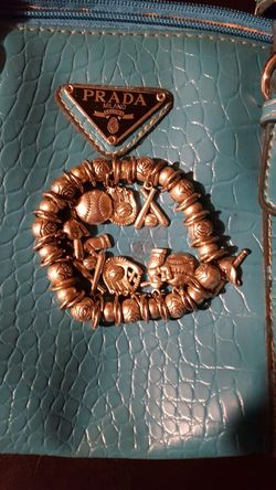 Baseball charm bracelet