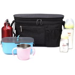Stroller Organizer, Insulated Cooler Bag with Diaper Bag for Pram Jogging Umbrella Strollers