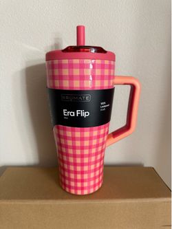 Brúmate Peach Gingham Era Flip 30 oz Tumbler