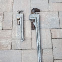(2) Aluminum Pipe Wrenches 