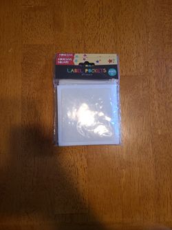 60 Adhesive Square Label Pockets