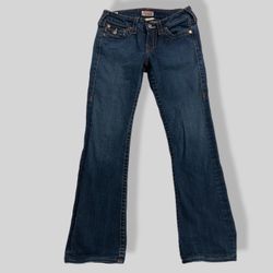 Vintage Y2K True Religion Becky Petite Bootcut Dark Wash Jeans Size 27 Made in USA