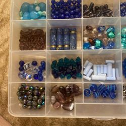 Glass Blue Beads