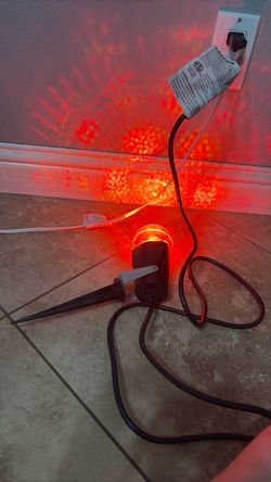 Halloween yellow and red outdoor light decor