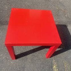 Red Table 22” X 22” X 18” Tall