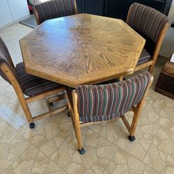 Rolling Table and 4 Chairs OBO