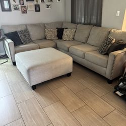 Sectional With Ottoman 