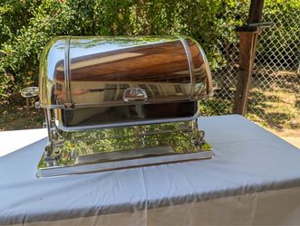 STUNNING VINTAGE CiRCA 1960 ITALIAN CHAFING DISH MEAT SERVER BY SABONET STAMPED