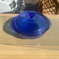 Pyrex Blue 2QT-2L No Ranger Top No Broiler Made In The USA