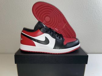 (Size 10 & 11 Men) Nike Jordan 1 Low Bred Toe