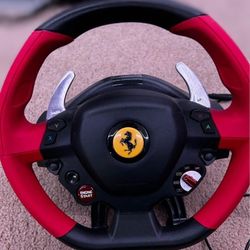 Xbox And PC Ferrari Steering Wheel and Pedals 