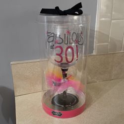 Fabulous At 30 Wine Glass 