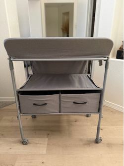 Portable Baby Changing Table with 2 Drawers