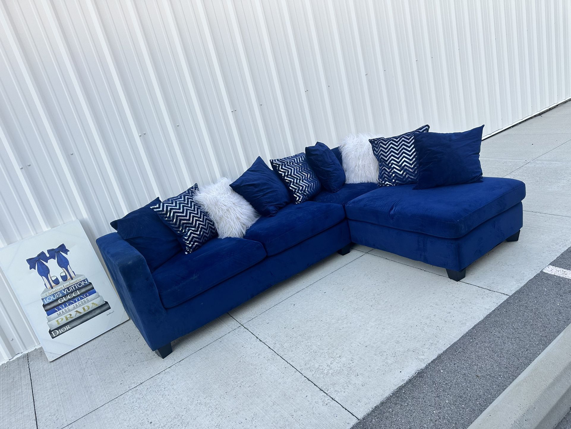Beautiful Royal Blue Sectional