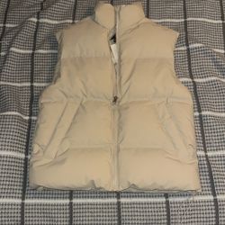 Tan Sleeveless Jacket 