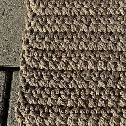 Crate and Barrel Outdoor Rug 8 x 10 Sand Color