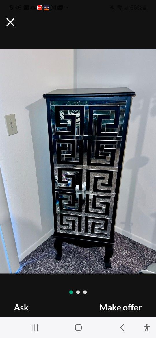 Black and Mirror Cabinet/Storage