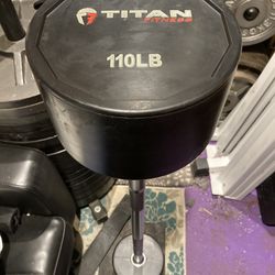 Titan Fitness 110lb Fixed Straight Barbell 