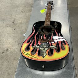 Dean X Bret Michaels Acoustic Guitar SIGNED BY BRET MICHAELS
