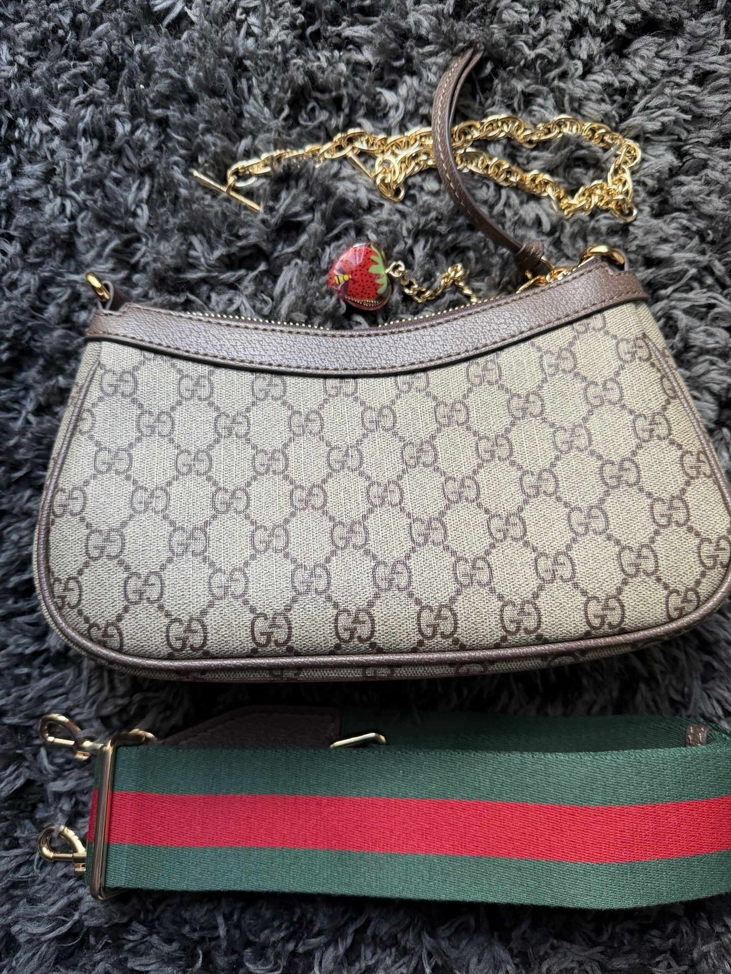 Gucci Strawberry Monogram Purse Bag