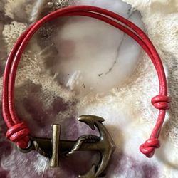 Red Leather Bracelet 