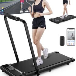 DeerRun 3 in 1 Walking Pad Treadmill, 300 Weight Capacity Foldable Treadmill