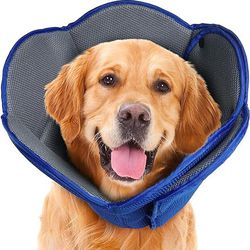 Dog Cone For Dogs After Surgery, Comfy Soft Dog Cones For Large Medium Small Dogs Cats, Adjustable Protective Dog Recovery Collars & Cones Alternative
