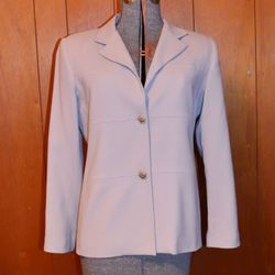 Vintage Alfred Dunner Women's Beige Wool Blazer Petite Size 6 6P Made in USA
