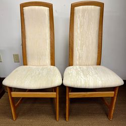 1960s Danish Modern Teak Chairs by Nordic Furniture. Set of 2. Pair of MCM Danish Teak Dining Chairs