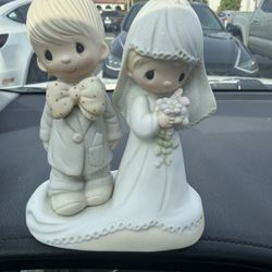 PRECIOUS MOMENTS BRIDE AND GROOM FIGURINE  "THE LORD BLESS YOU AND KEEP YOU"