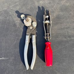 K-D Tools USA Lot – 2145 Brake Spring Pliers & 2189 Tubing Bender Vintage Automotive Tools