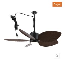 42” Parrot Uncle Tropical Palm Leaf Ceiling Fan with Light