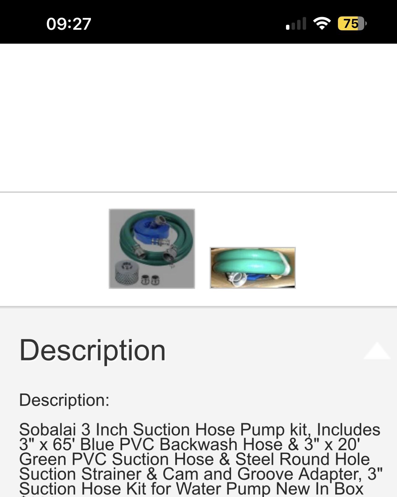 Suction Hose Pump And Backwash Hose