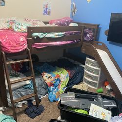 Loft Bunk Bed With Ladder And Slide 