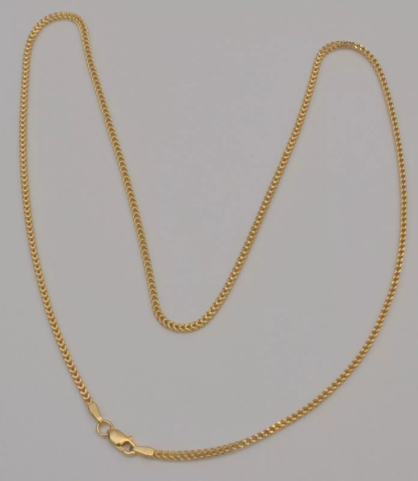 Franco chain 14k yellow gold necklace choker 17.75 inches