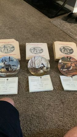 Dominion china  1986 3 plate goose china collection