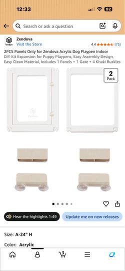 Pet playpen Panels