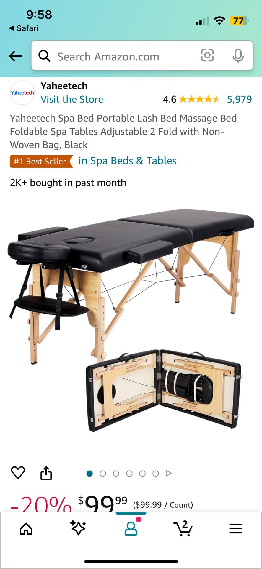 Massage Table Used Once 