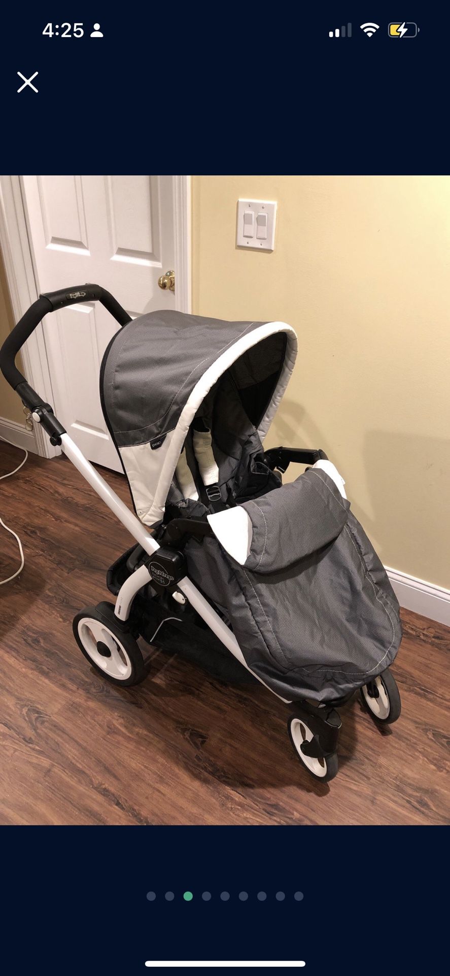 Peg perego reversible stroller (gray and white)