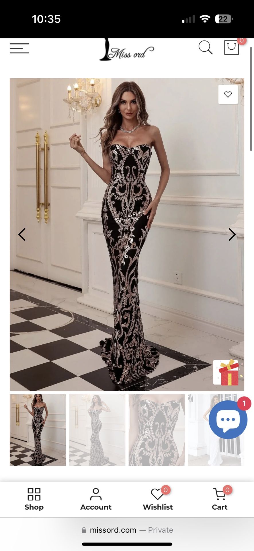 Black And Gold Prom Dress Or Special Event Dress