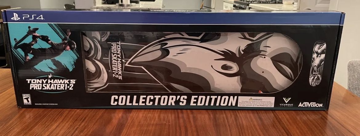 Tony Hawk's Pro Skater 1 + 2 -- Collector's Edition (Sony PlayStation 4, 2020)