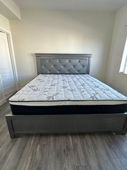 Queen Size Mattress Pillow Top New Bedframe sold separately