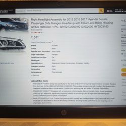Oldani Right Headlight Assembly 2015-2017 Hyundai Sonata