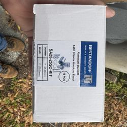 BESTANDOFF 12-pack 1" Satin Chrome Anodized Aluminum Standoffs 6 boxes of 12