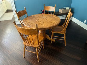 Wood table and chairs