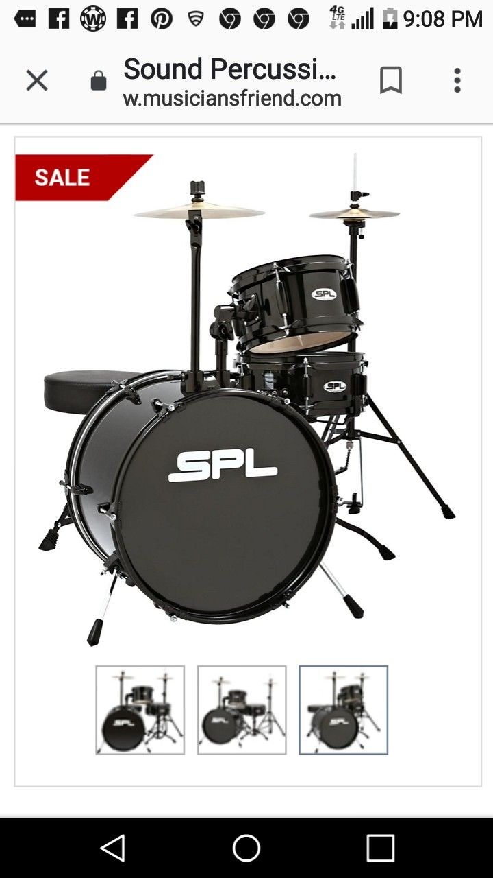 3 pc drum set lil'kicker